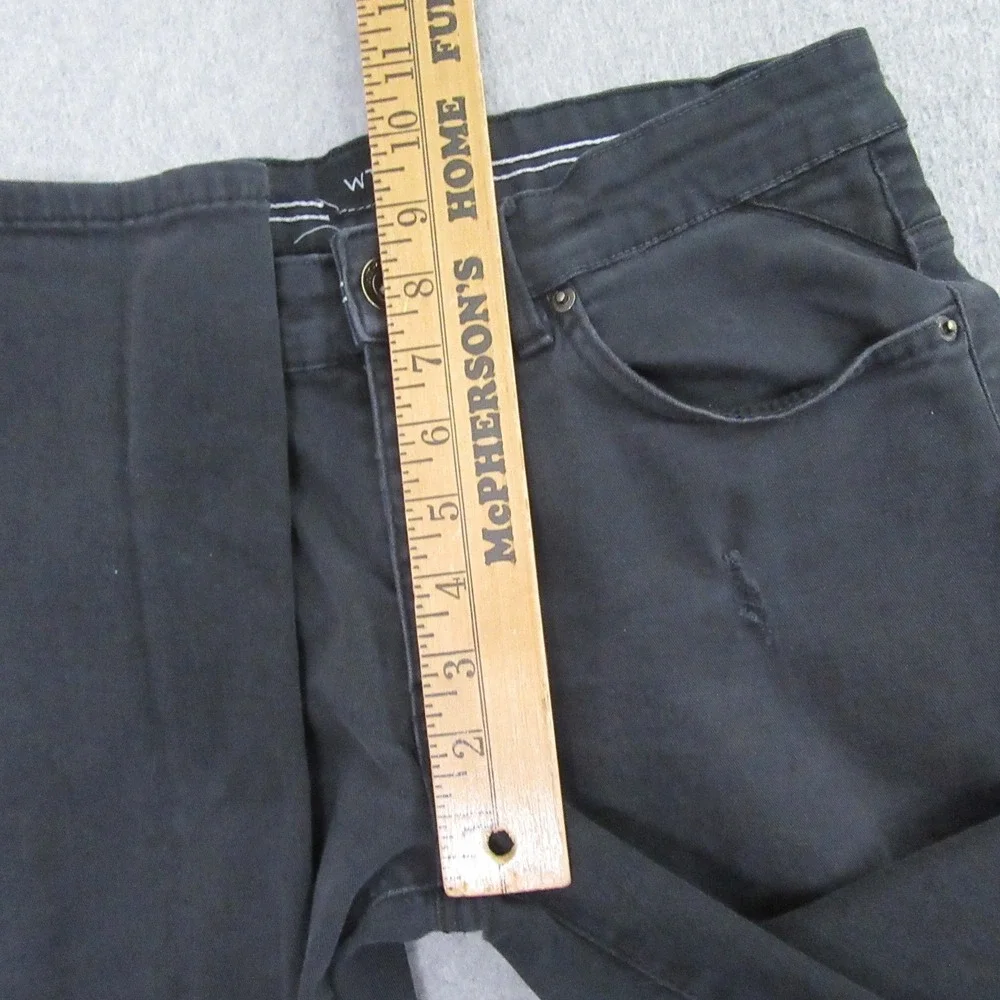 WT02‎ Mens Slim Straight Leg Jeans 30 x 32 Black Stretch Pocket